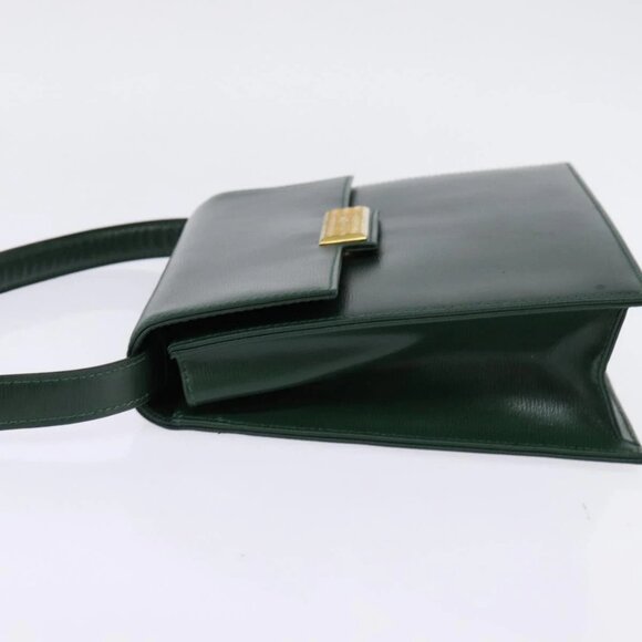 Christian Dior Shoulder Bag Leather Green Gold Auth BA6365 - Picture 4 of 16